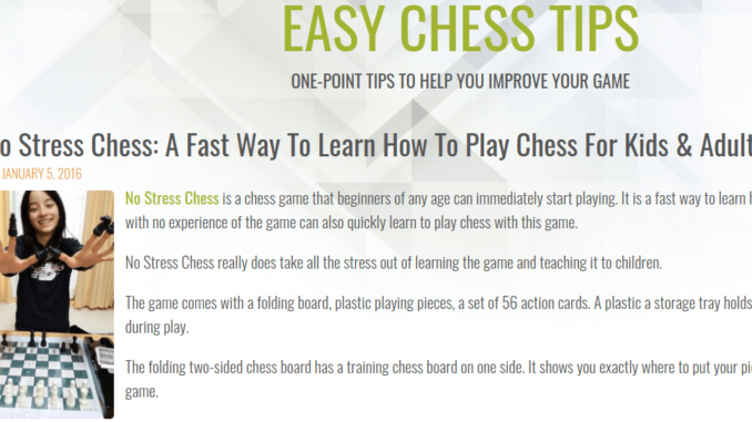 My new Easy Chess Tips blog.